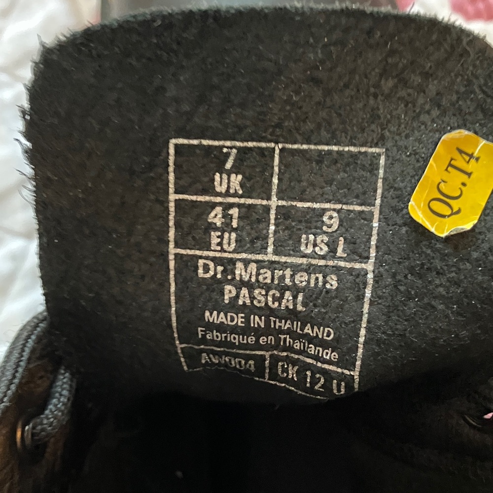 Dr. Martens Black Leather Boots with Yellow Stitching - Picture 3 of 5